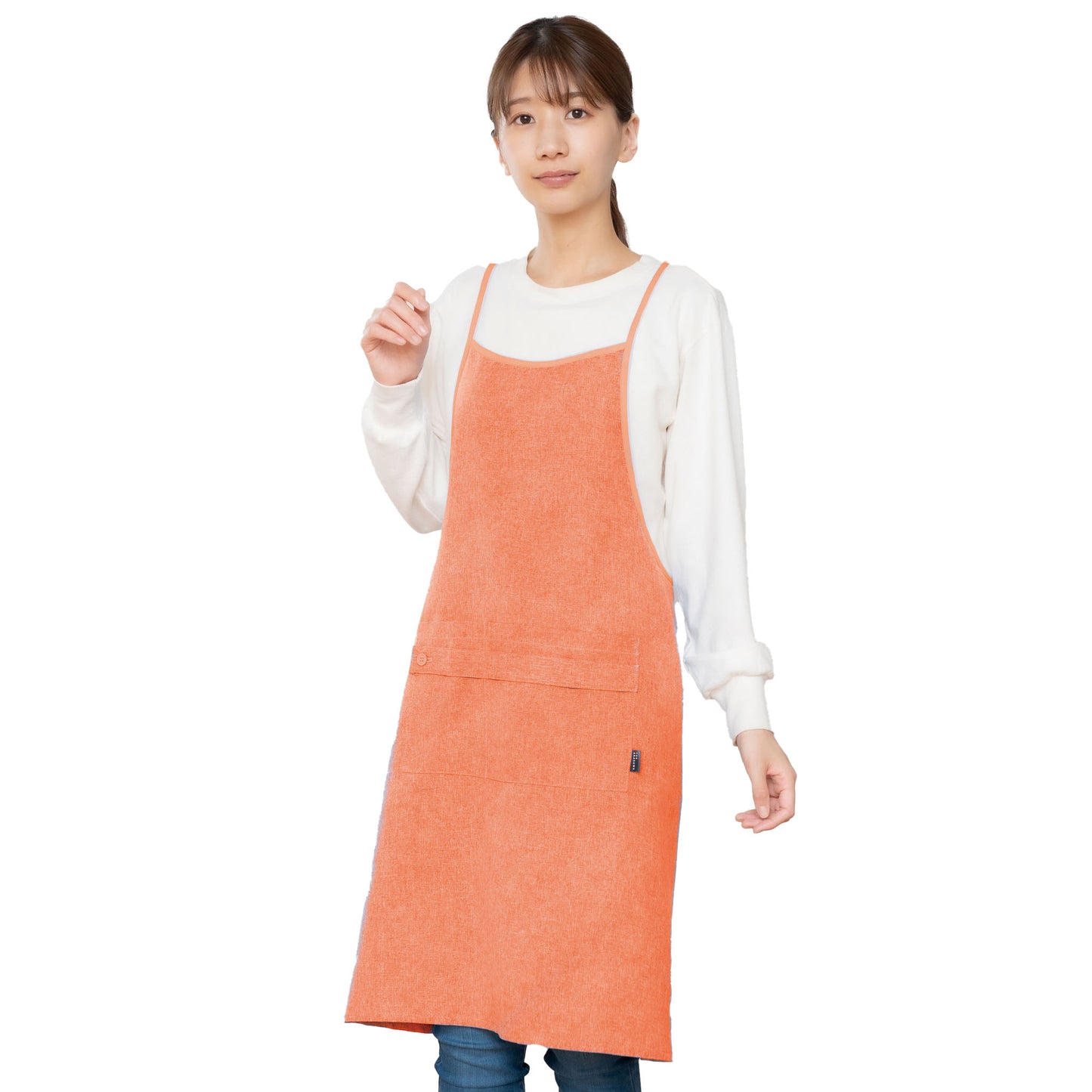 「KIRAKU(キラク)」クロスエプロン(ライトキャロット)