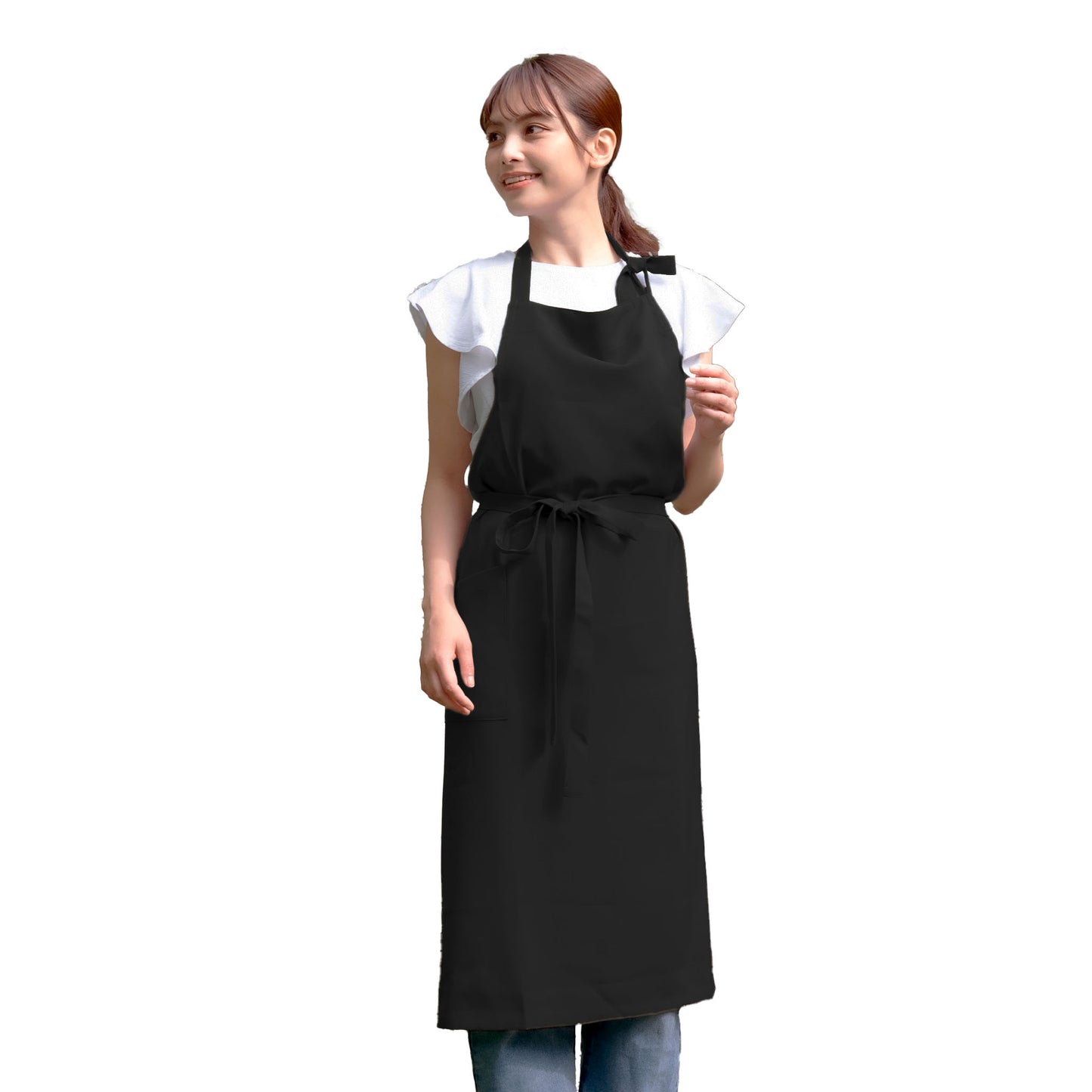 ロングエプロン(ブラック)