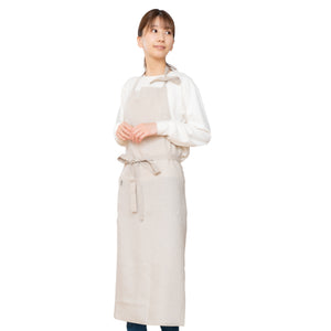 linento（リネント）」国産100％リネン ロング丈エプロン（生成り