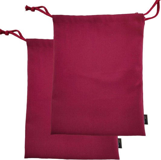 和調巾着袋(大)2枚セット（えんじ色）