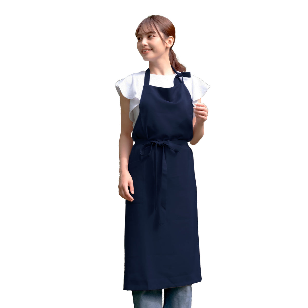 ロングエプロン(ネイビー) – ARASAWA 縫製雑貨の専門ショップ